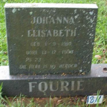 FOURIE Johanna Elisabeth 1910-1993