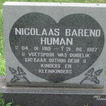 HUMAN Nicolaas Barend 1919-1997