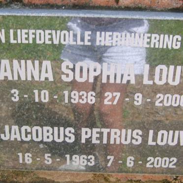 LOUW Anna Sophia 1936-2000 :: LOUW Jacobus Petrus 1963-2002