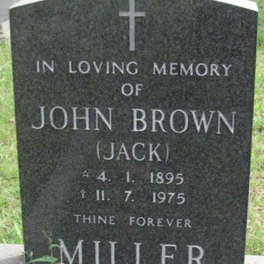 MILLER John Brown 1895-1975