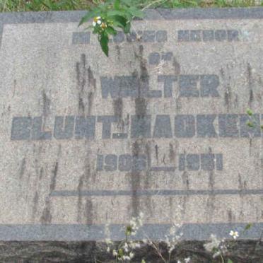 MACKENZIE Walter, Blunt 1906-1951