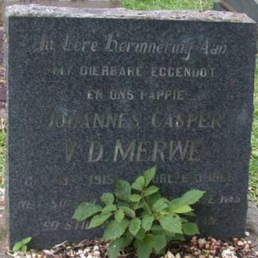 MERWE Johannes Casper, v.d.  1915-1966