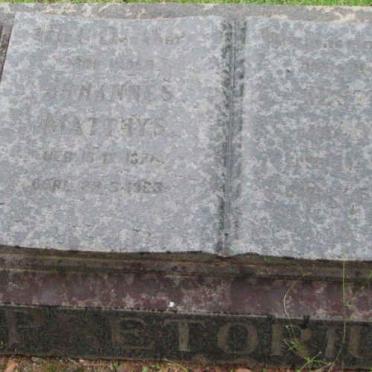 PRETORIUS Johannes Matthys 187?-1963