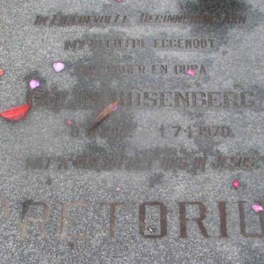 PRETORIUS Colin Bosenberg, died 1970