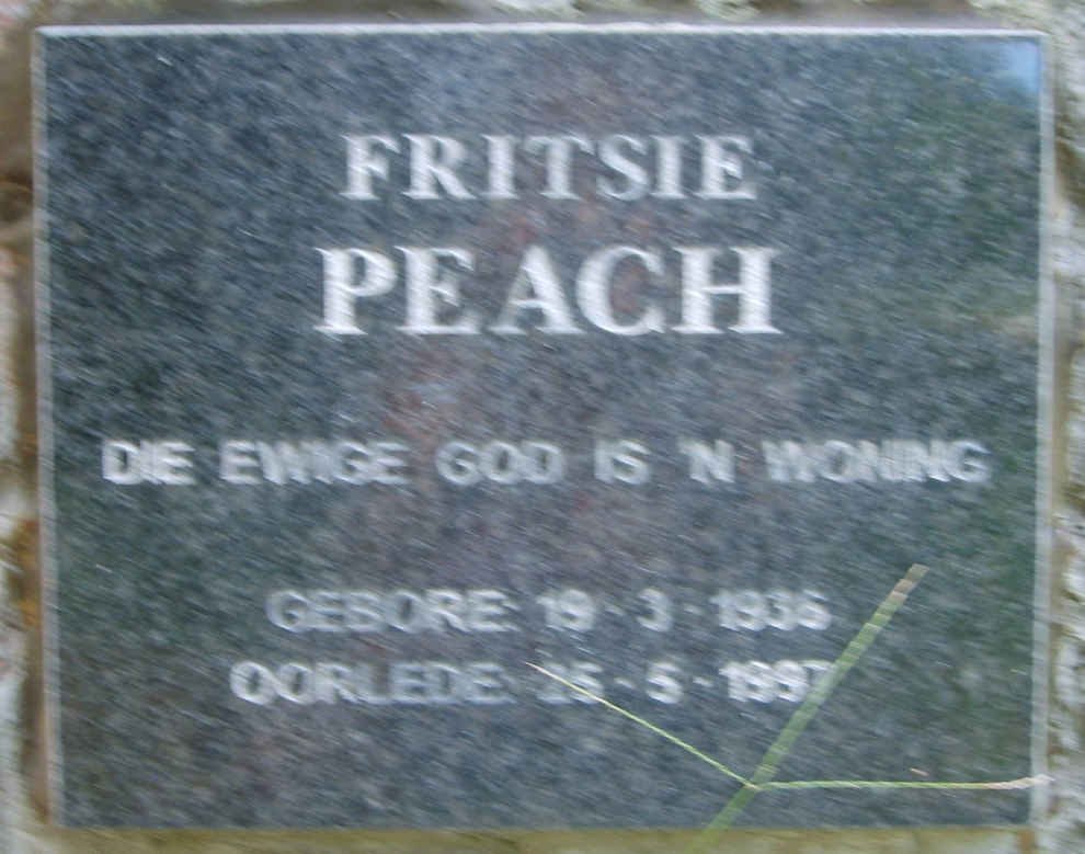 PEACH Fritsie 193?-1997