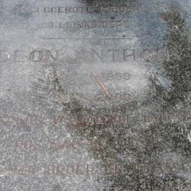 ANTHONY Deon 1959-2003