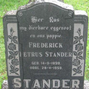 STANDER Frederick Petrus 1899-1959