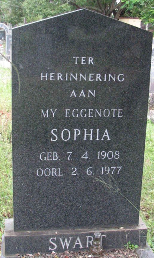 SWART Sophia 1908-1977