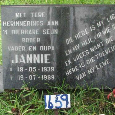 STADEN Jannie, van 1939-1989