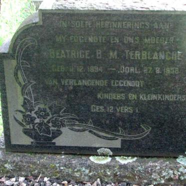TERBLANCHE Beatrice B.M. 1894-1958