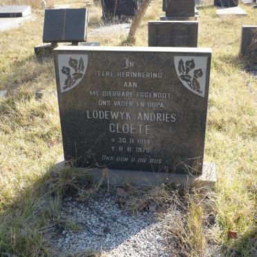 CLOETE Lodewyk Andries 1914-1978
