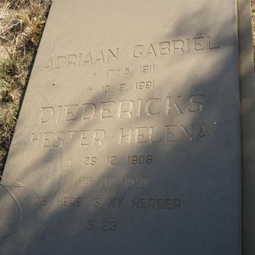 DIEDERICKS Adriaan Gabriël 1911-1991 &amp; Hester Helena 1908-1996