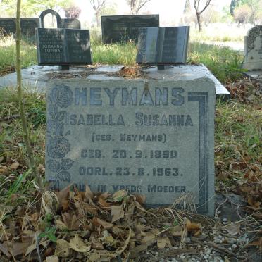 HEYMANS Isabella Susanna nee HEYMANS 1890-1963