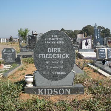 KIDSON Dirk Frederick 1978-1998