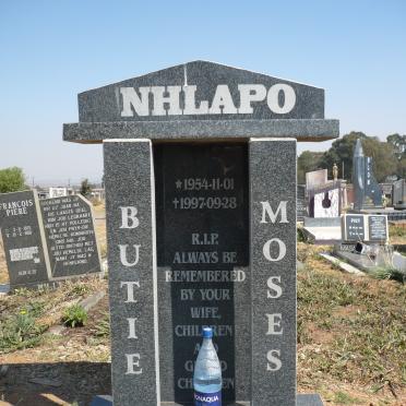 NHLAPO Butie Moses 1954-1997
