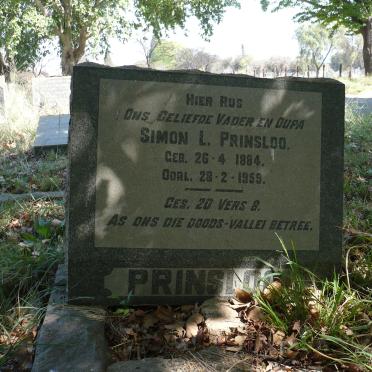 PRINSLOO Simon L. 1884-1959