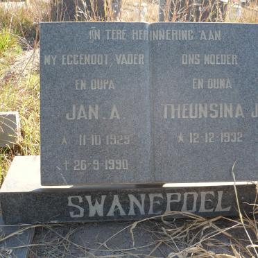 SWANEPOEL Jan A. 1929-1990 &amp; Theunsina J. 1932-