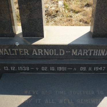 ? Walter Arnold 1938-1991 &amp; Marthina Johanna 1947-