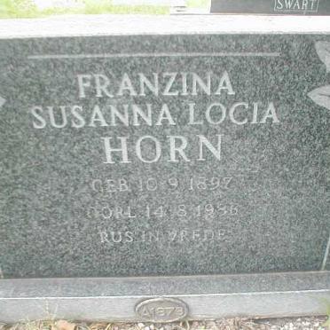 HORN Franzina Susanna Locia 1897-1986