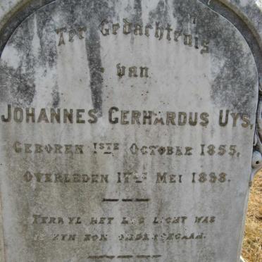 UYS Johannes Gerhardus 1855-1898