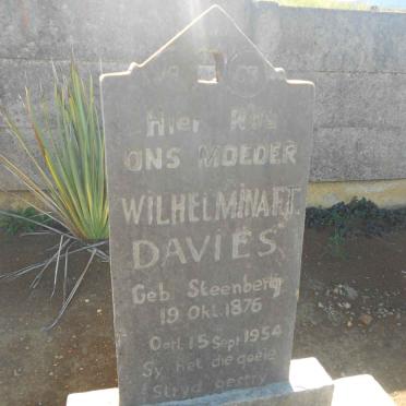 DAVIES Wilhelmina F.T. nee STEENBERG 1876-1954