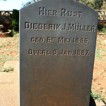 MULLER Diederik J. 1886-1887