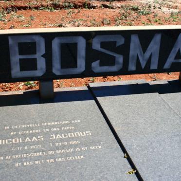 BOSMAN Nicolaas Jacobus 1933-1985 