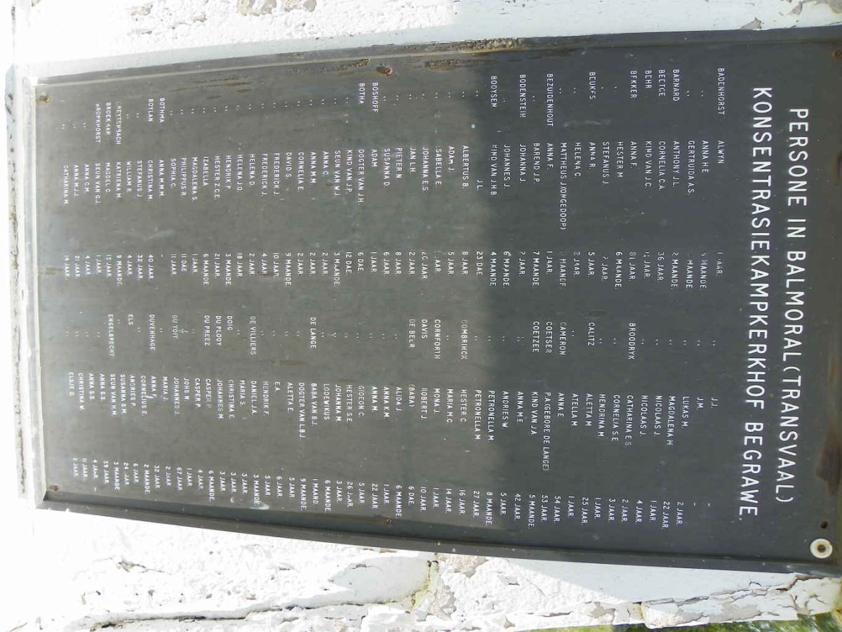 1a. Balmoral Concentration Camp 1901-1902