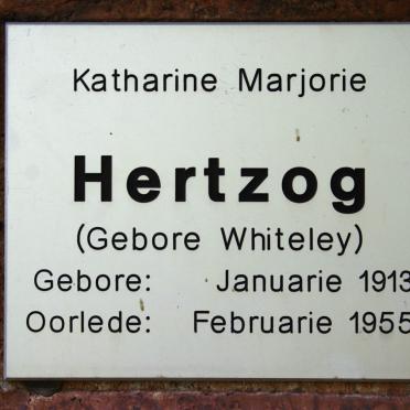 HERTZOG Katharine Marjorie nee WHITELEY 1913-1955