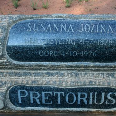 PRETORIUS Susanna Jozina nee GREYLING 1878-1976