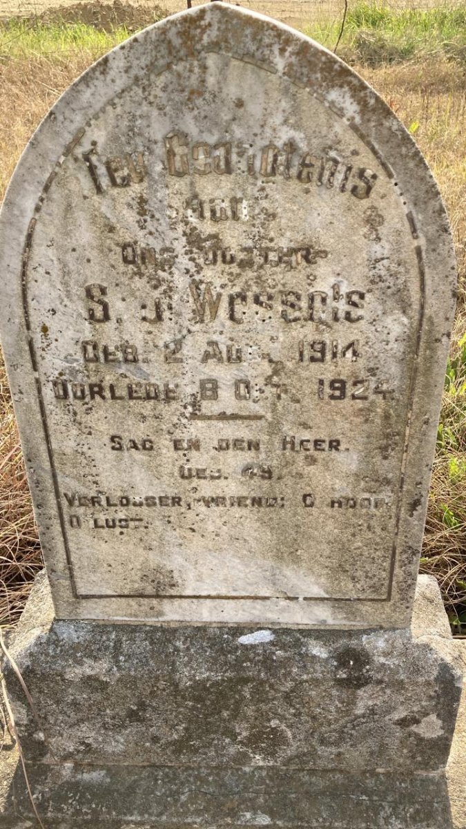 WESSELS S.J. 1914-1924