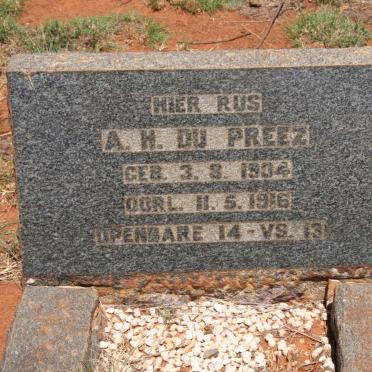 PREEZ A.H., du 1904-1916