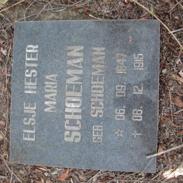 SCHOEMAN Elsje Hester Maria nee SCHOEMAN 1847-1915