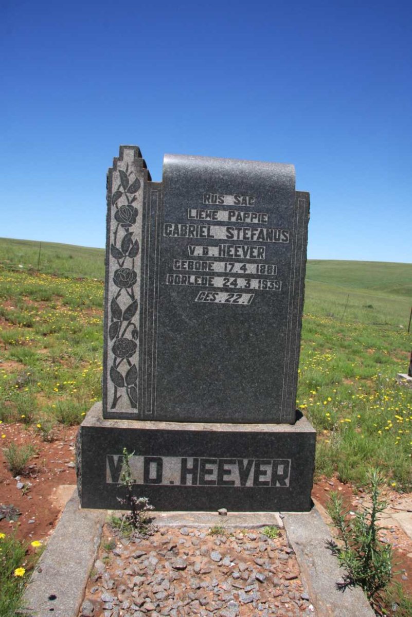 HEEVER Gabriel Stefanus, v.d. 1881-1939