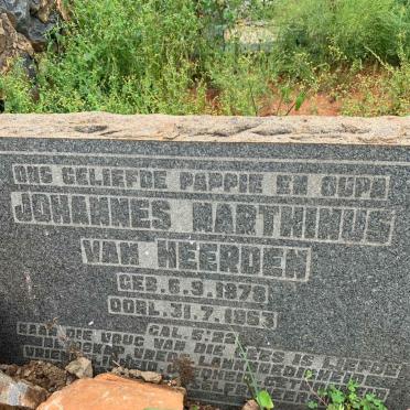 HEERDEN Johannes Marthinus, van 1878-1953