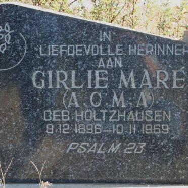 MARE A.C.M.A. nee HOLTZHAUSEN 1896-1969