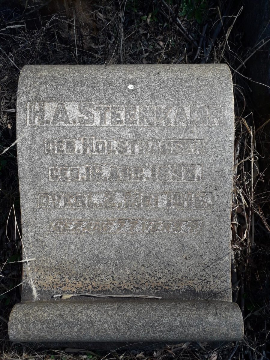 STEENKAMP H.A. nee HOLSTHAUSEN 1833-1916