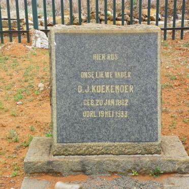 KOEKEMOER D.J. 1862-1933