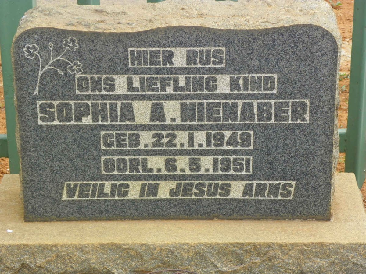 NIENABER Sophia A. 1949-1951