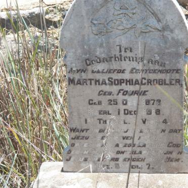 GROBLER Martha Sophia nee FOURIE 1879-1918