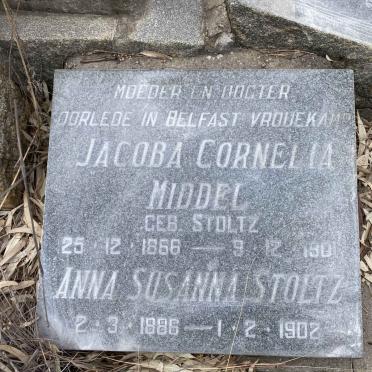 MIDDEL Jacoba Cornelia nee STOLTZ 1866-1901 :: STOLTZ Anna Susanna 1886-1902