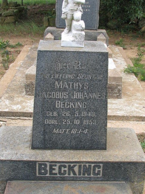 BECKING Mathys Jacobus Johannes 1948-1953